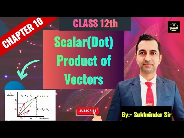 Chapter 10(VectorsClass12th)Scalar or Dot Product of Vectors/Sukhvinder Sing/HTET/ CSIRUGCNET/AIR07 