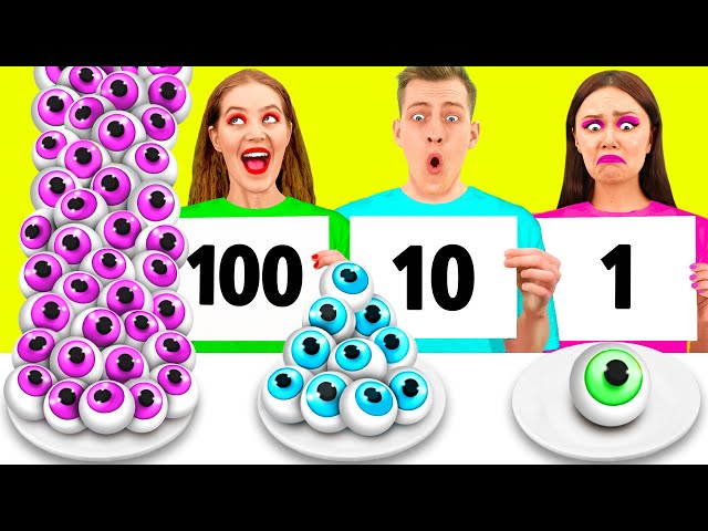 100 Layers of Food Challenge | Crazy Ideas To Cook by PaRaRa Challenge