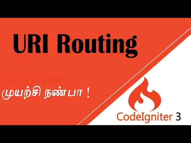 Codeigniter 3 - URI Routing in Tamil - JVL code