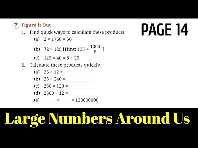 Large numbers around us Page 14 | Class 7 Maths Ganita Prakash Chapter 1 ✅ | Figure it out