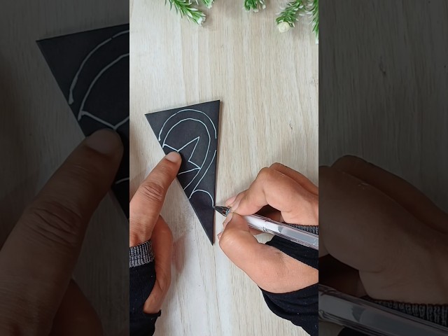 easy paper diy tutorial//how to make paper cutting design #diy #craft #viral #papercrafttutorial