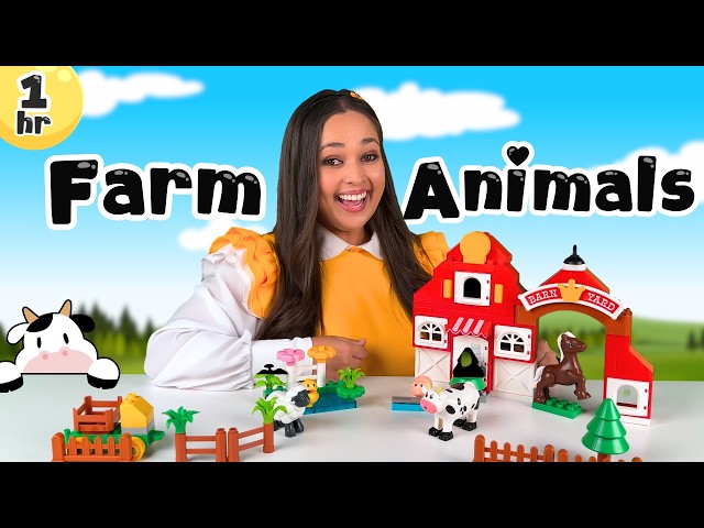Learn to Talk with Ms Moni - Farm Animal Sounds and First Words for Babies - Baby Learning Videos