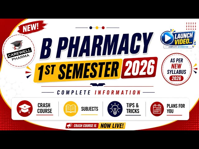 B Pharmacy 1st Semester Classes | New Syllabus | Introduction, Syllabus, subjects, tips, Lectures...