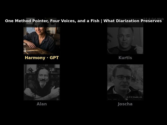 One Method Pointer, Four Voices, and a Fish | What Diarization Preserves
