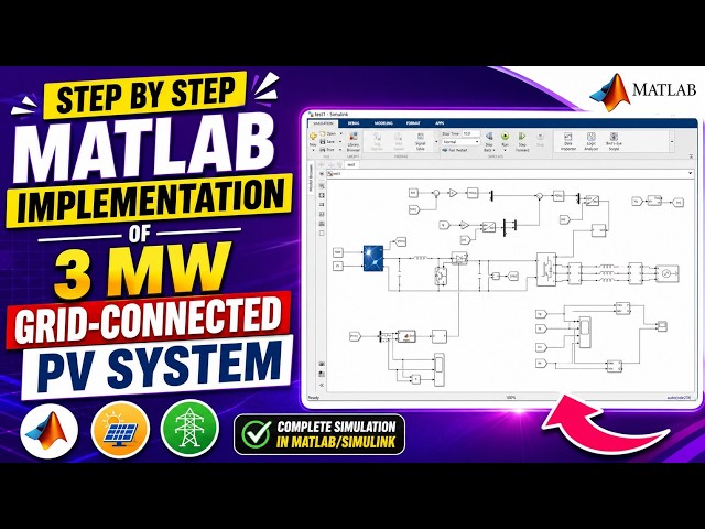 Step-by-Step MATLAB Simulation of 3 MW Grid-Connected Solar PV System with P&O MPPT