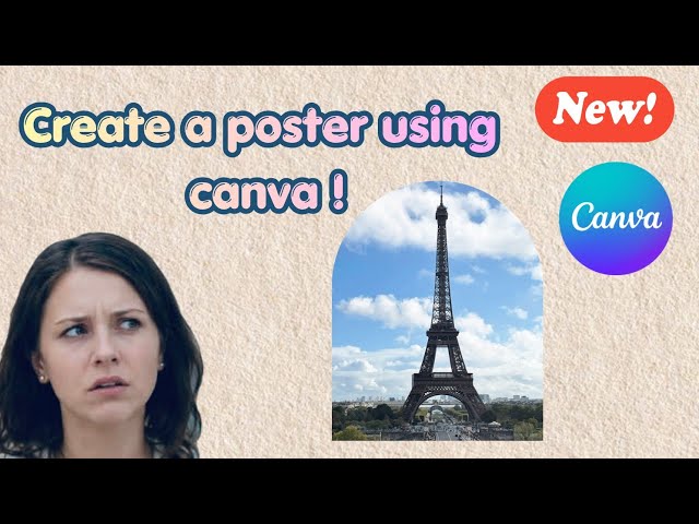 Create a Stunning Eiffel Tower Poster in Canva | Easy Canva Tutorial for Beginners