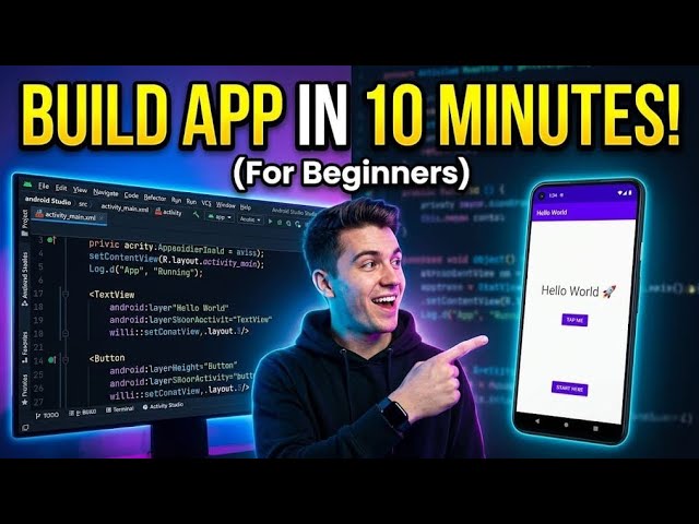 Build Your First Android App Fast! (Hello World Tutorial for Beginners)