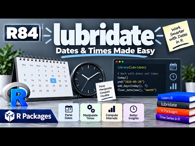 R84 | lubridate — Dates & Times Made Easy | R Packages | Uplatz