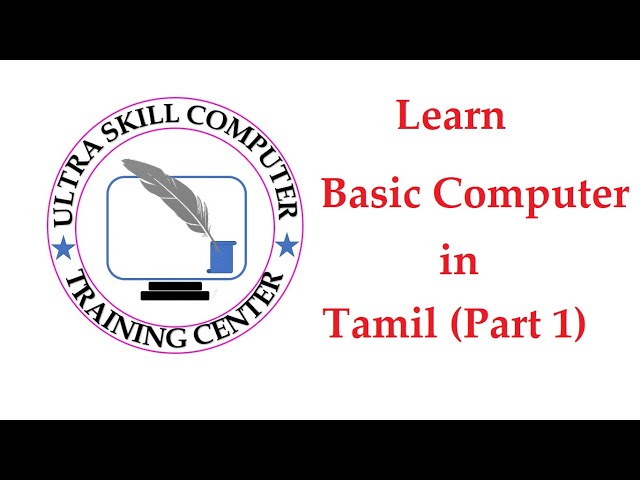 Learn Basic Computer for Beginners in Tamil (Part 1) | Working with Keyboard | Notepad