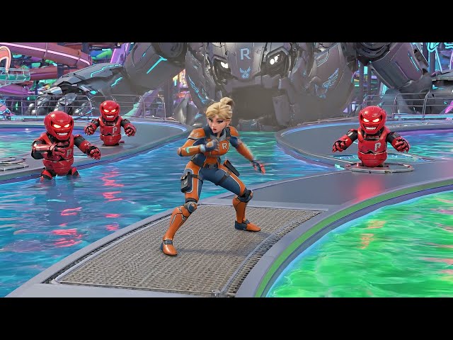 aw Force: Elara's Neon Water Park Battle! (3D Action)