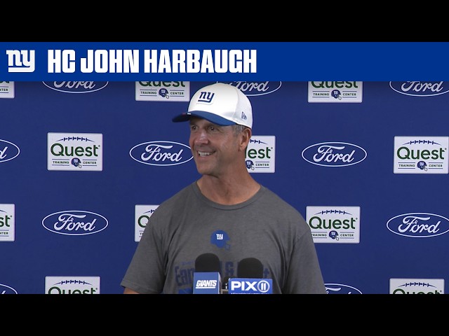 Coach John Harbaugh on Jaxson Dart's growth: 'He's come a long way' | New York Giants