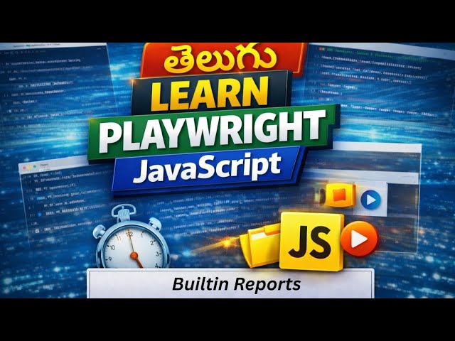 Playwright Built-in Reports Overview (Telugu) | HTML, List, & JSON Reports Explained