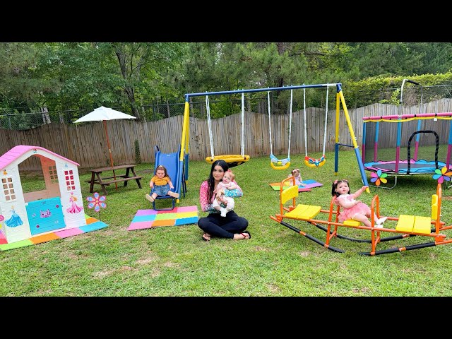 I'M TURNING MY BACKYARD INTO A PARK FOR MY REBORN BABIES