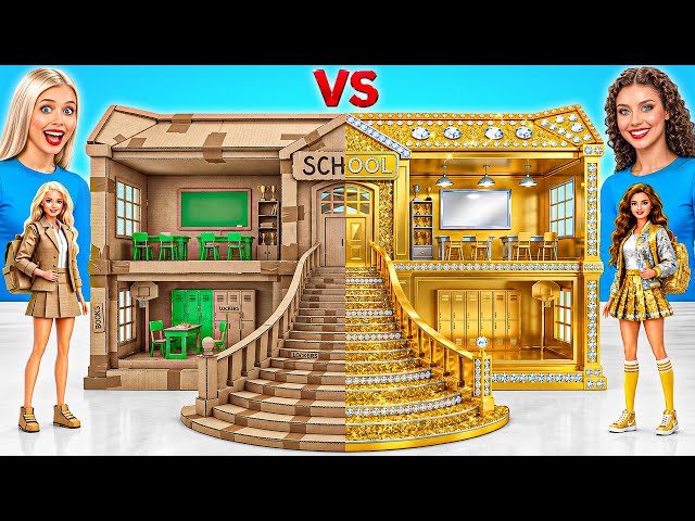Desafío Escolar De Oro vs Carton | Impresionante Desafío Creativo Multi DO Smile