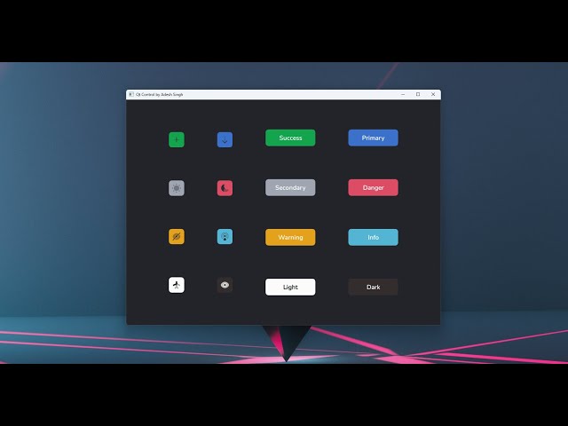 Custom QML Icon Button With Style | Qt Quick Custom Icon Button