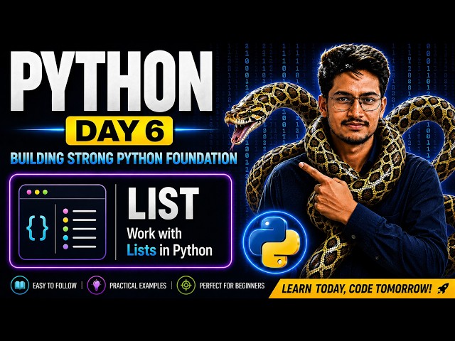 Python Day 6 | python List full Explanation 🤩🥰 | Python Tutorial #Python  #coding