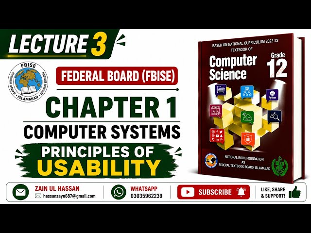Lecture 3: Principles of Usability Explained with Examples | Chapter 1 Computer Systems