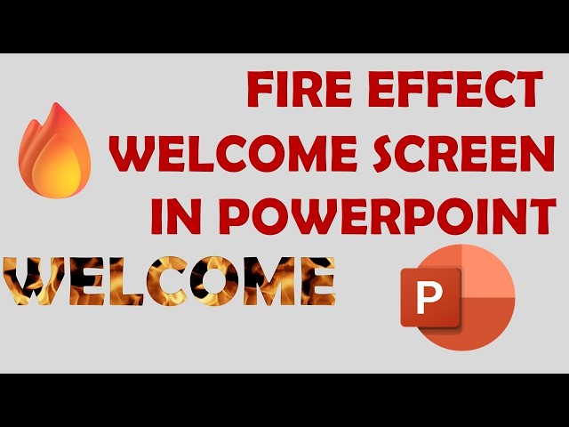 🔥 PowerPoint Welcome Screen Fire Effect Animation | Amazing PPT Animation Tutorial | NCEC Institute