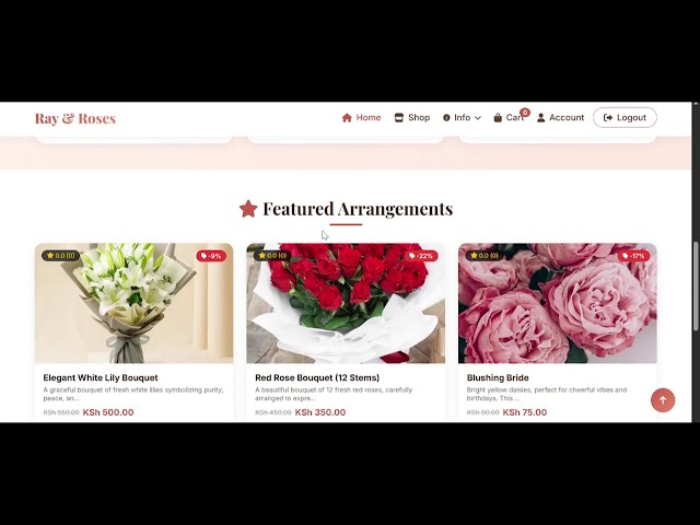 Modern Flower Shop Website using HTML CSS JavaScript PHP | Full Demo