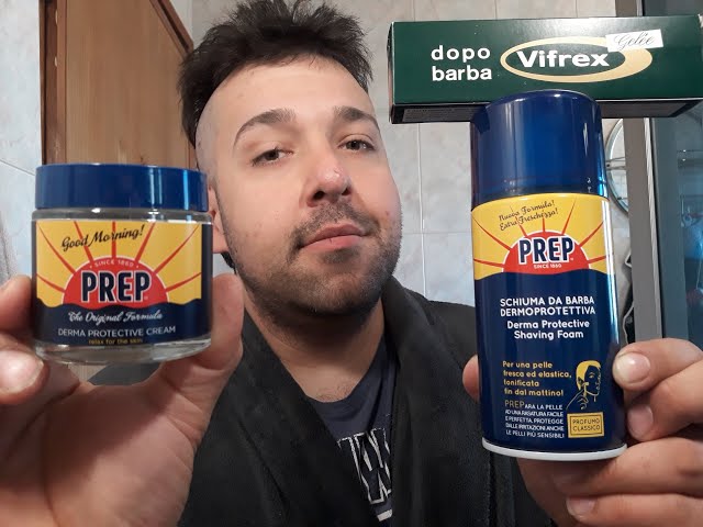 Pogonotomia | Wet shaving | una rasatura sportiva | PREP schiuma e crema dermoprotettiva, VIFREX gel
