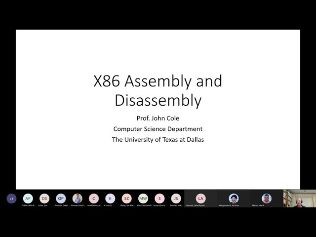 CSG Tech Talk: x86 Architecture with John Cole
