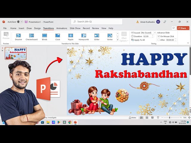 Rakshabandhan Presentation in MS Powerpoint | How To Make Raksha Bandhan Powerpoint Animation