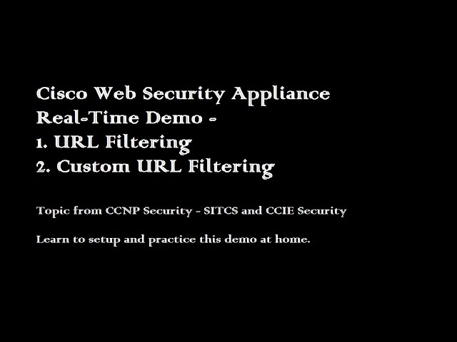 Cisco Ironport Web Security Appliance URL Filtering