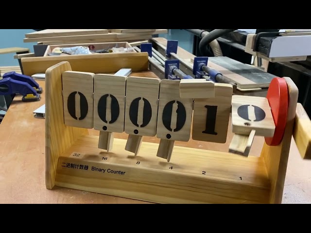 Woodwork Binary Counter
