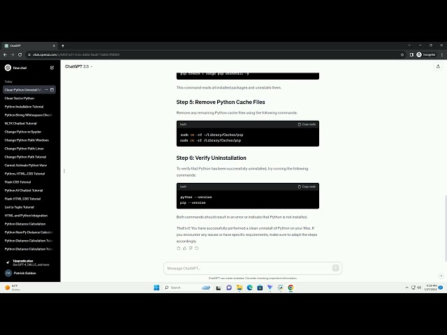 clean uninstall python mac