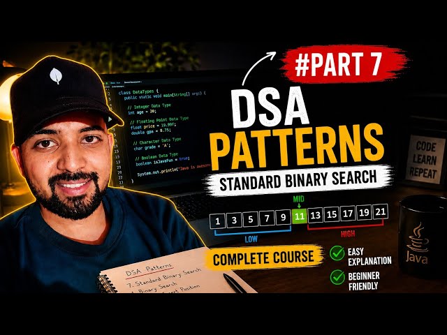 DSA Patterns #7 | Binary Search Pattern | 4 Must-Know LeetCode Problems | Search Insert, Sqrt(x)