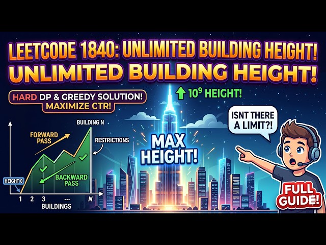 June 20, 2026 - Leetcode Problem #1840. Maximum Building Height