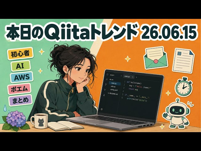 【26.06.15】エンジニアのながらキャッチアップ 〜本日のQiitaトレンド〜