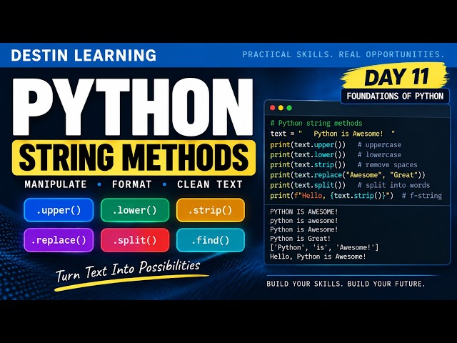 String Methods in Python - Day 11 of Python Tutorial