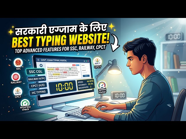 BEST TYPING WEBSITE for Govt. Exams! 💯 SSC, Railway, CPCT Exam Level की पूरी PRACTICE यहाँ मिलेगी