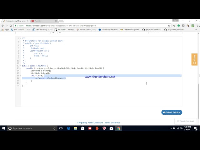 Leetcode 160  Intersection of Two Linked Lists