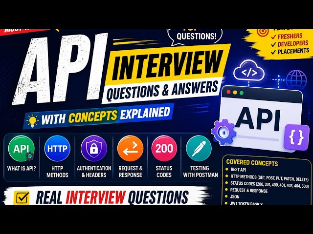 Top API Interview Questions & Answers | REST API Concepts Explained for Beginners & Freshers