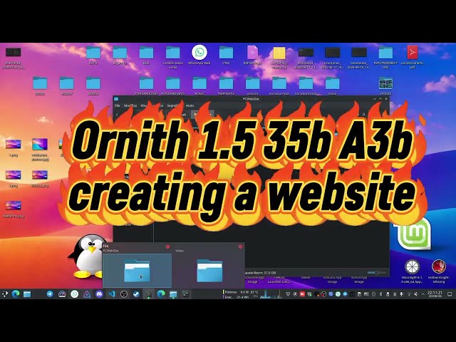The best agentic coding Local LLM? Ornith 1.5 35b A3b creating a website.
