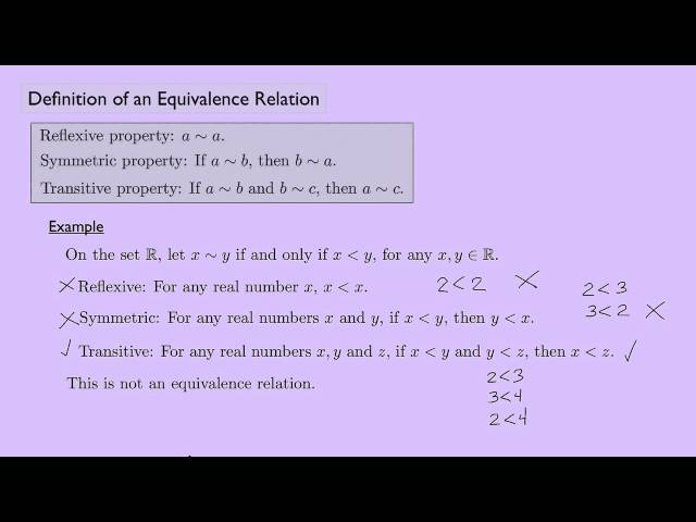 (Abstract Algebra 1) Definition of an Equivalence Relation