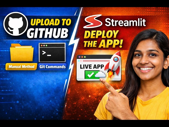 🚀 Day 44 | Deploy ML App LIVE using Streamlit + Git Commands (Tamil) 🔥