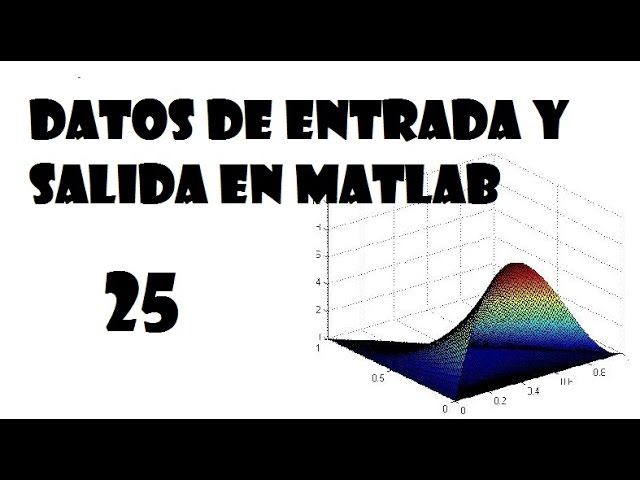 🖥.Datos de entrada y salida en Matlab