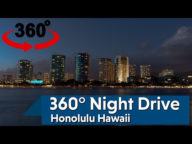 Honolulu Hawaii Night Drive in 360°