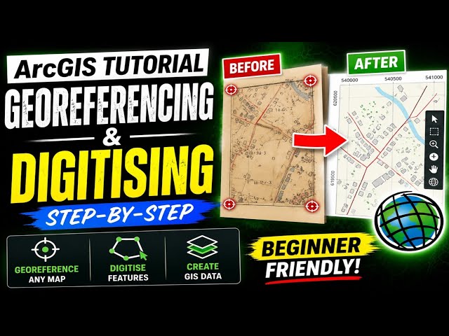 How I Georeference and Digitise Any Map in ArcGIS | Beginner's Guide 2026