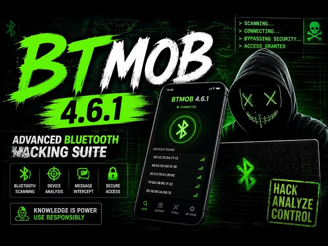 BTMOB 4.6.1 | Bluetooth Hacking Tool Explained | Ethical Hacking
