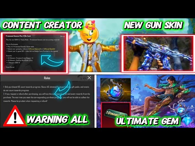 ⚠️WARNING ALL | 🥰 CONTENT CREATOR GOOD NEWS | NEW ULTIMATE GEM 💎 CONVERT | NEW GUN SKIN |GLITCH FIX🔴