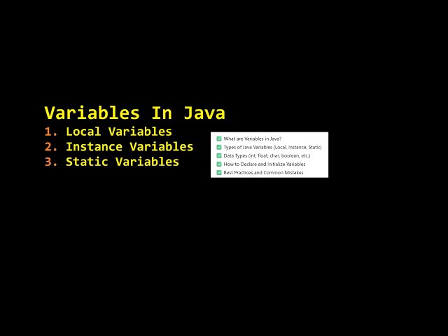 Java Variables Explained | Types, Declaration & Initialization | Java Tutorial for Beginners #10