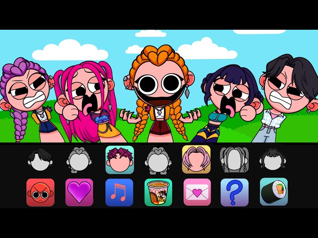 Sprunki RUMI TWIN SISTER Mod - Who Will Be Her BOYFRIEND? Kpop Demon Hunters Animation