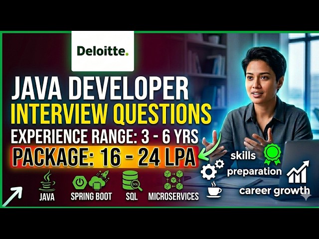 Deloitte Java Developer Interview Questions | Exp: 3 - 6 Yrs #job #2026jobs #java #india #it #itjobs