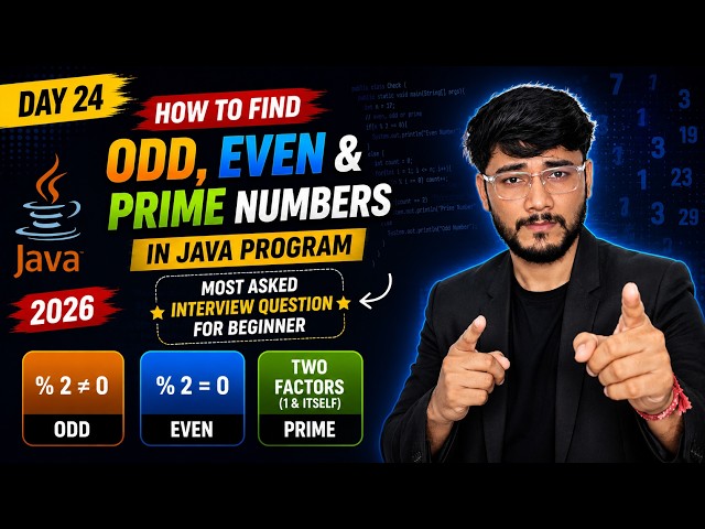 Most Common Coding Interview Questions: Even, Odd & Prime Numbers in Java!
