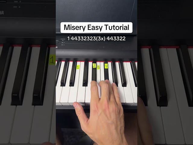 Misery Easy Piano Tutorial #piano #misery #tutorial