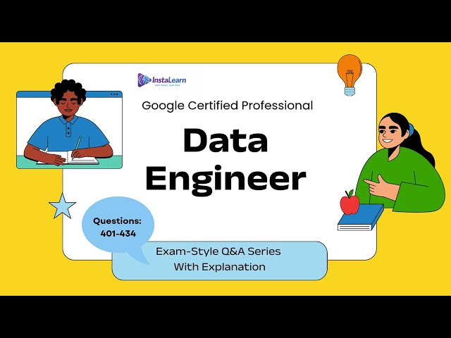 GCP Data Engineer Questions 401–434 🚀 | Real Exam Questions with Detailed Answers